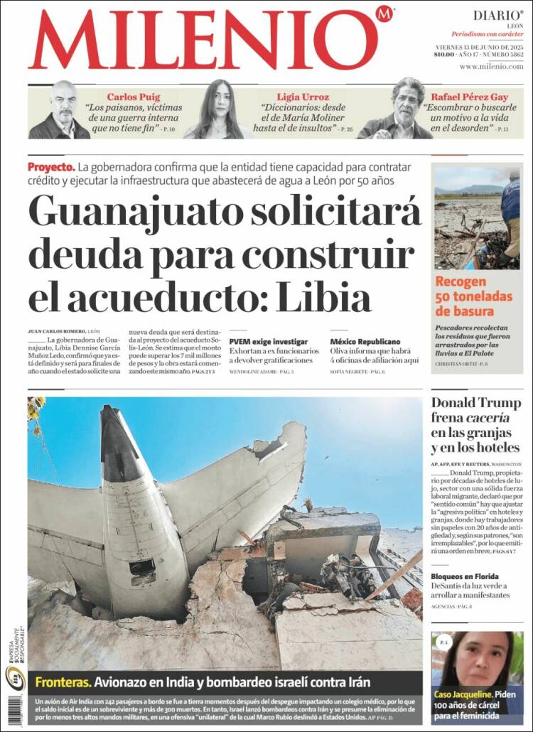 Portada de Milenio de León (México)