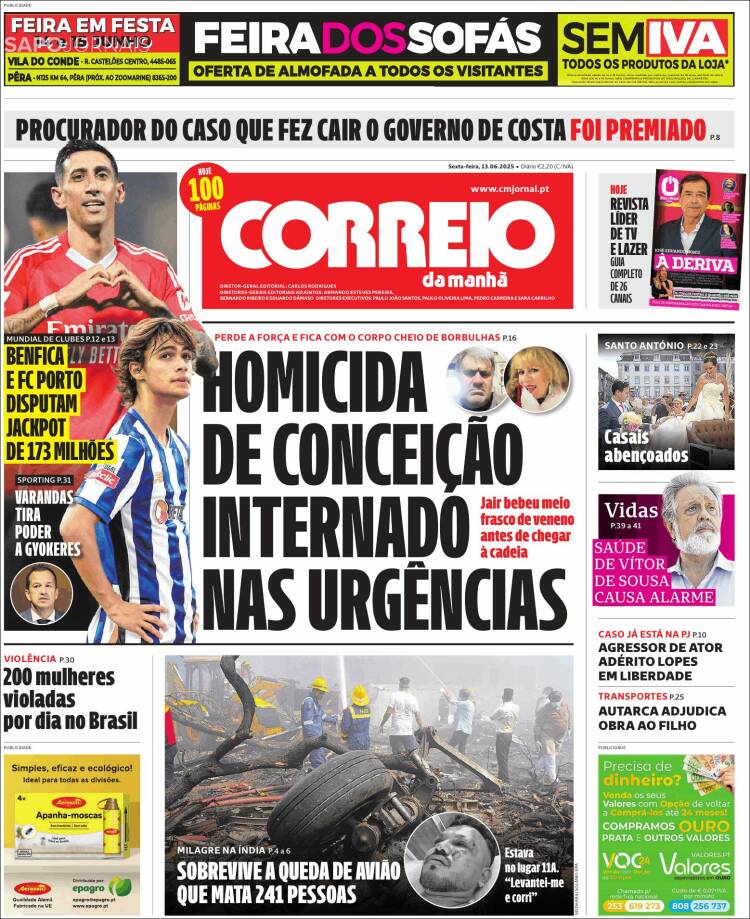 Portada de Correio da Manhã (Portugal)