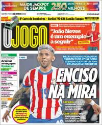 Portada de O Jogo (Portugal)
