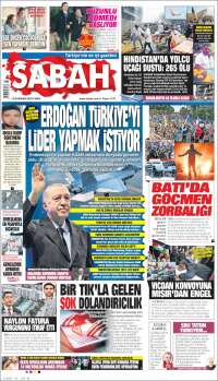 Portada de Sabah (Turquía)