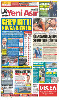 Portada de Yeni Asır (Turquía)