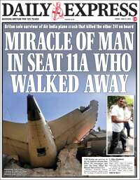 Portada de Daily Express (Reino Unido)