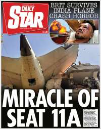 Portada de Daily Star (Reino Unido)