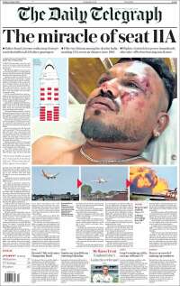 Portada de Daily Telegraph (Reino Unido)