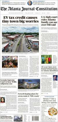 Portada de The Atlanta Journal-Constitution (USA)