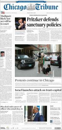 Portada de Chicago Tribune (USA)
