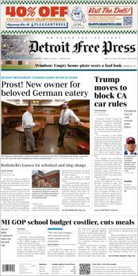 Portada de Detroit Free Press (USA)