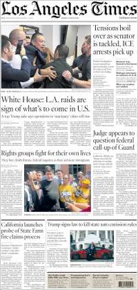 Portada de Los Angeles Times (USA)