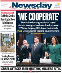 Portada de Newsday (USA)