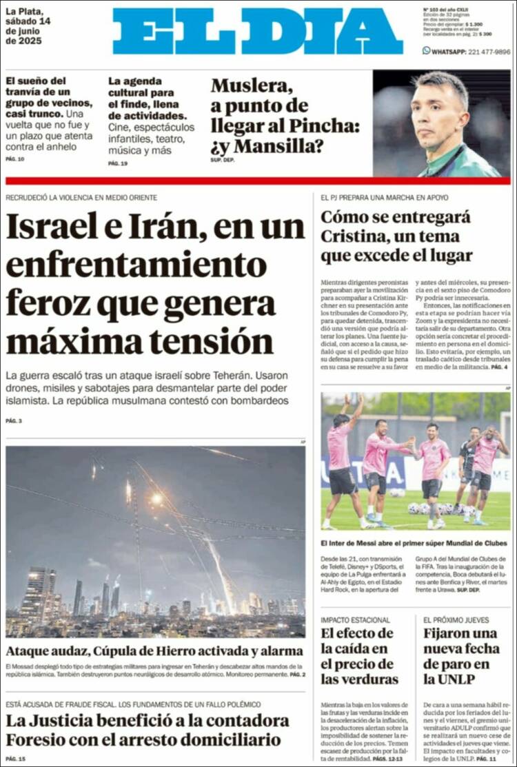 Portada de El Día de la Plata (Argentina)