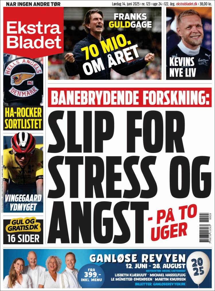 Portada de Ekstra Bladet (Dinamarca)
