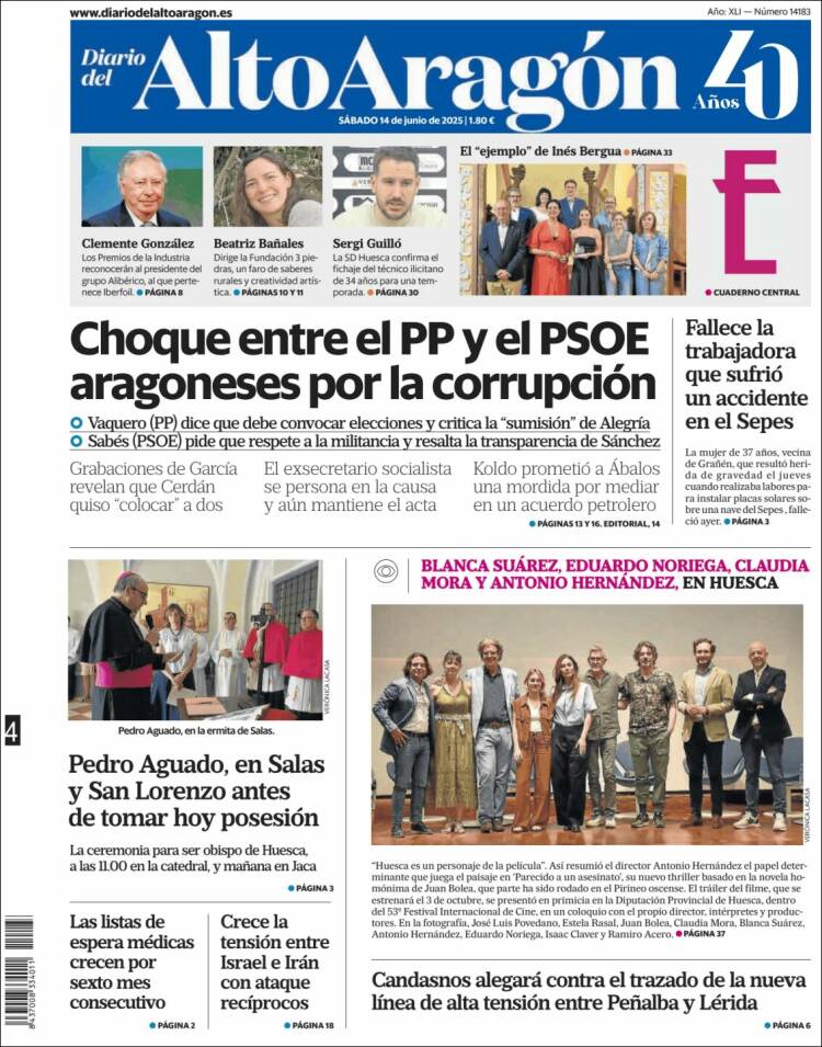 Portada de Diario del AltoAragón (España)