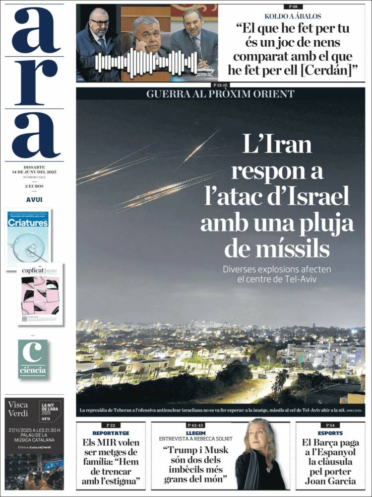 Portada de Ara (España)