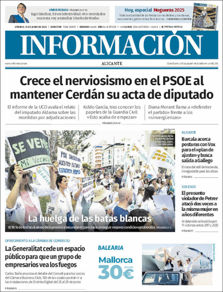 Portada de Diario Información (España)