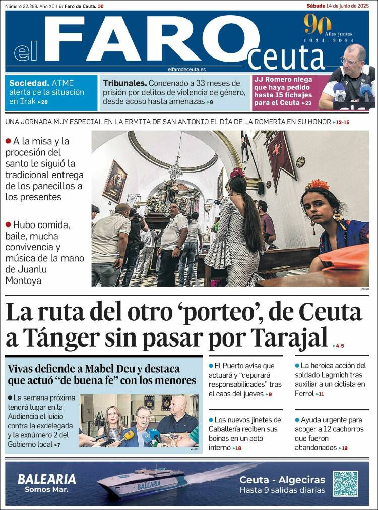 Portada de El Faro de Ceuta (España)