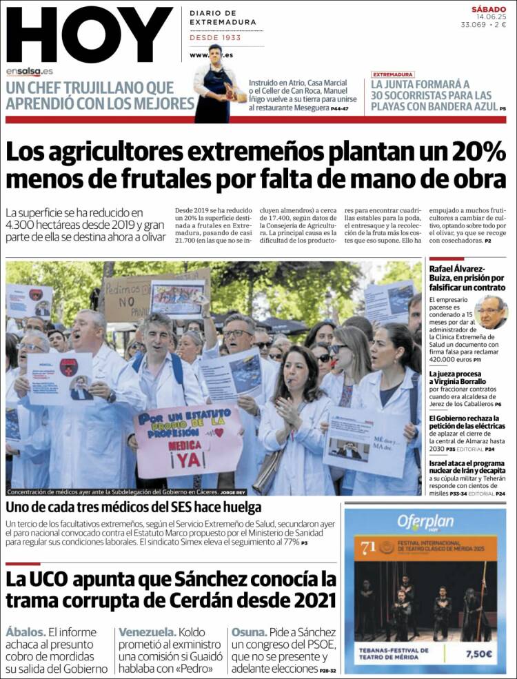 Portada de Hoy - Caceres (España)