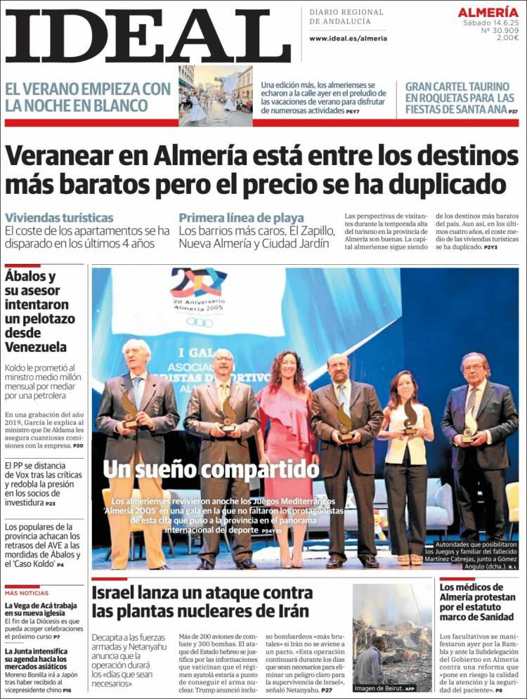 Portada de Ideal Almeria (España)