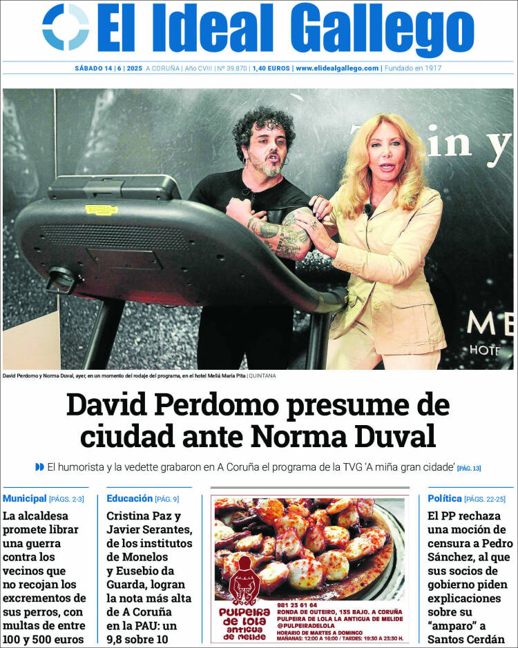 Portada de El Ideal Gallego (España)