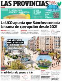 Portada de Las Provincias (España)