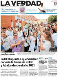 Portada de La Verdad de Murcia (España)