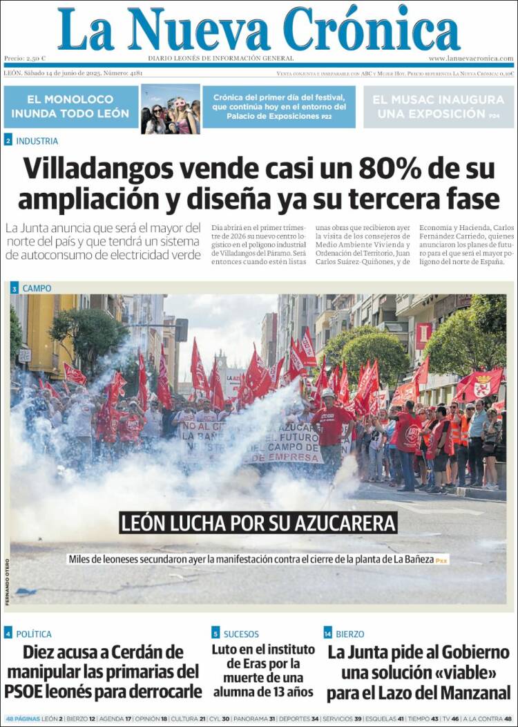 Portada de La Nueva Crónica (España)