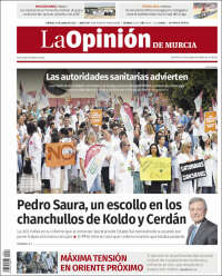 Portada de La Opinión de Murcia (España)