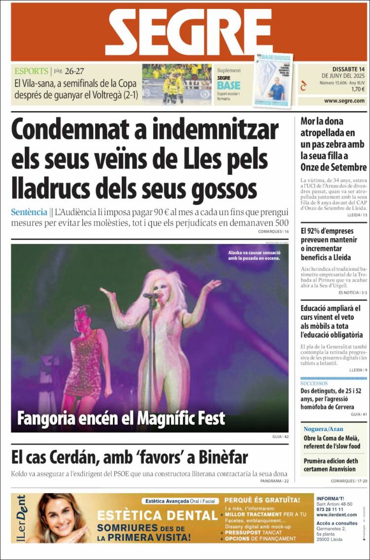 Portada de Segre (España)