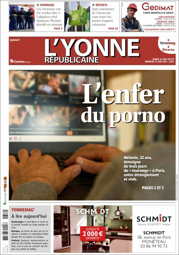 Portada de L'Yonne-Républicaine (Francia)