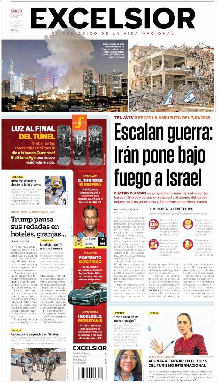 Portada de Excelsior (México)