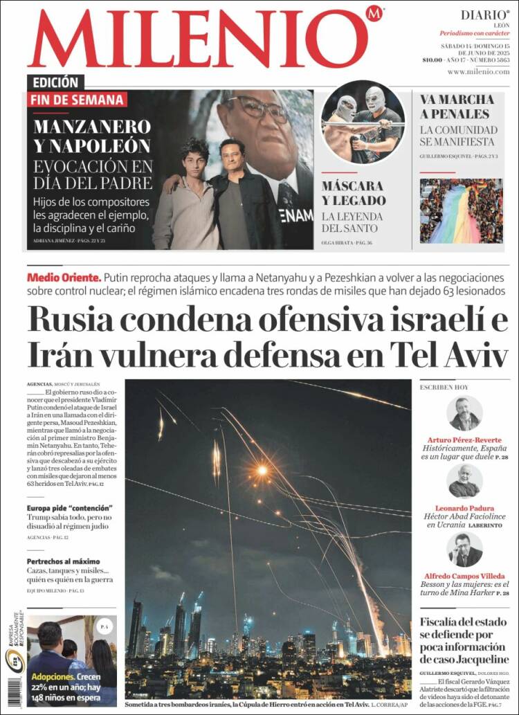Portada de Milenio de León (México)