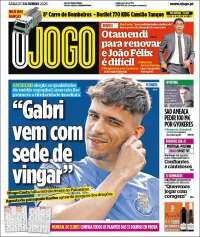 Portada de O Jogo (Portugal)