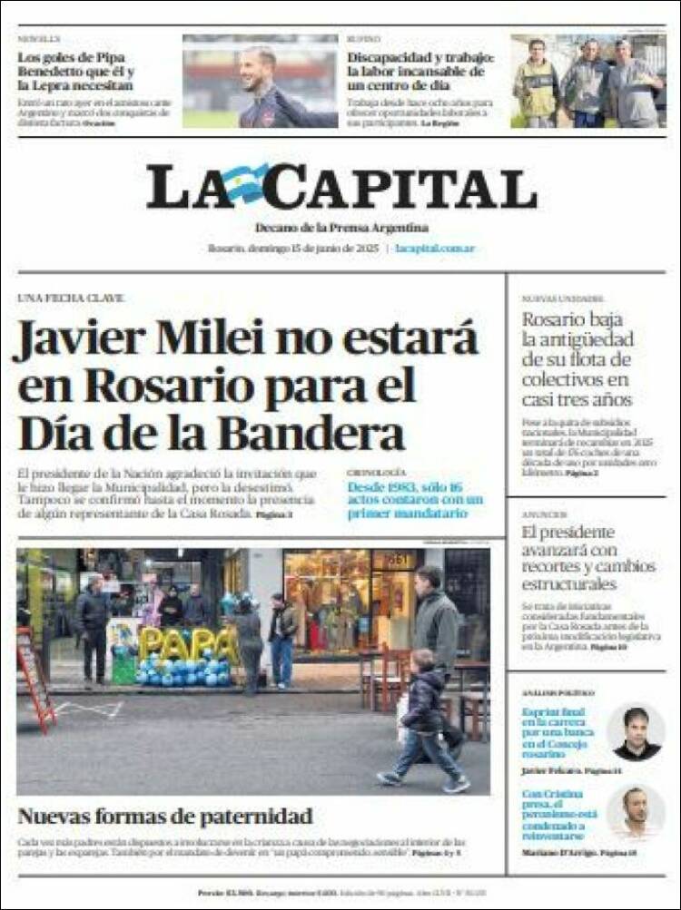 Portada de La Capital - Rosario (Argentina)