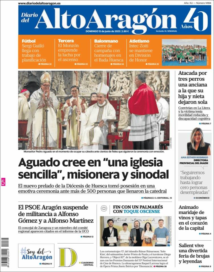 Portada de Diario del AltoAragón (España)