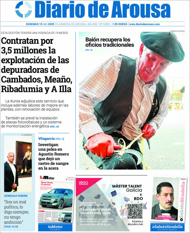 Portada de Diario de Arousa (España)