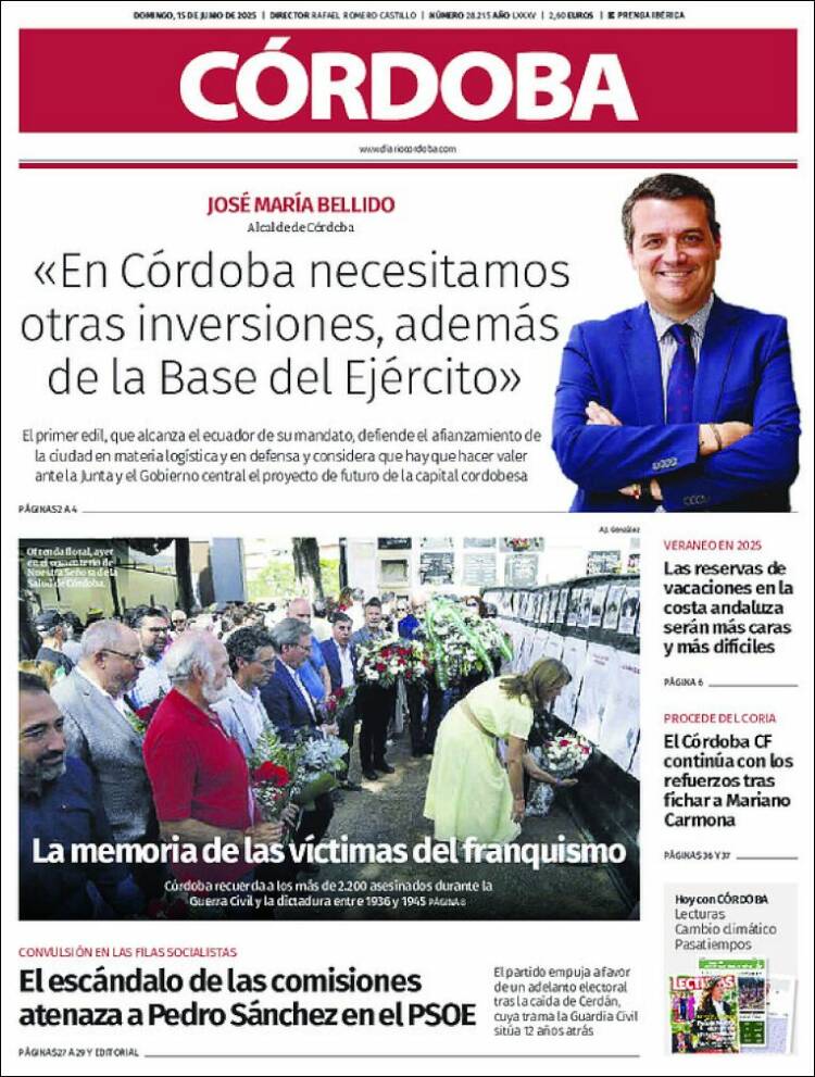 Portada de Diario de Córdoba (España)