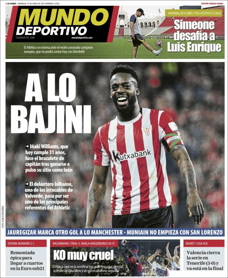 Portada de Mundo Deportivo Bizkaia (España)
