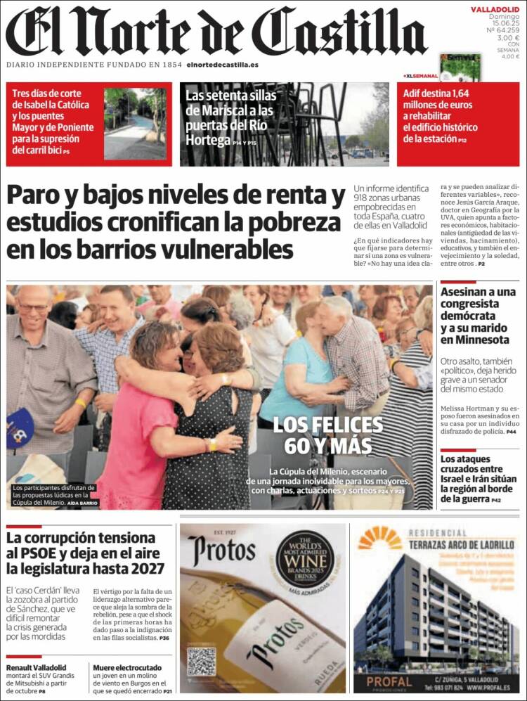 Portada de Norte de Castilla - Valladolid (España)