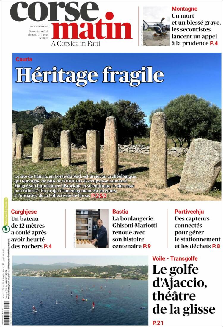 Portada de Corse-Matin (France)