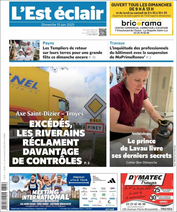 Portada de L'Est Eclair (France)