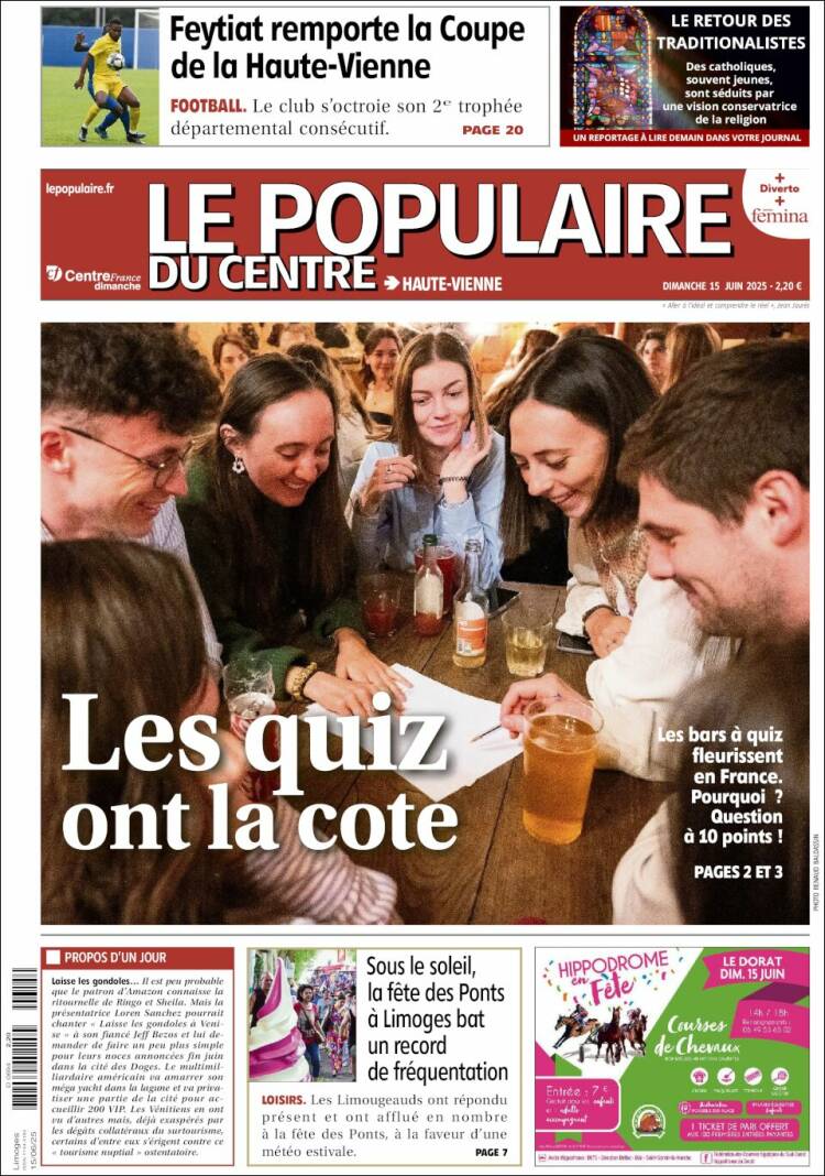 Portada de Le Populaire du Centre (France)
