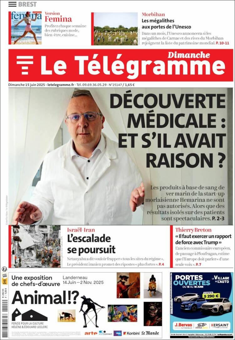 Portada de Télégramme (France)