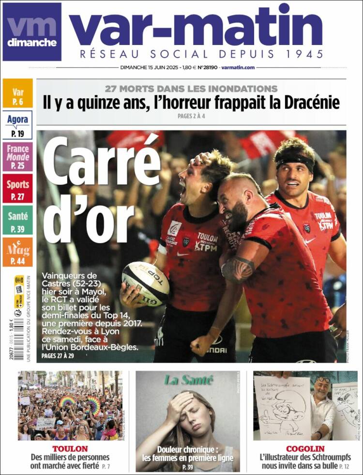 Portada de Var-Matin (France)