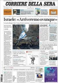 Portada de Corriere della Sera (Italia)