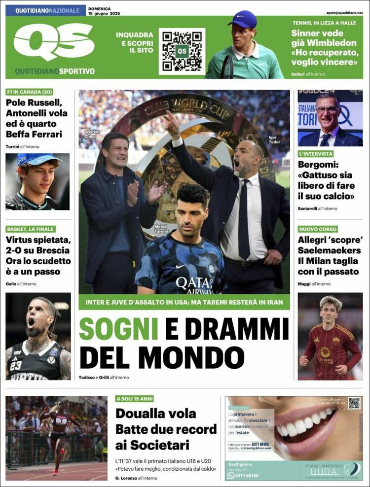 Portada de Quotidiano Sportivo (Italia)