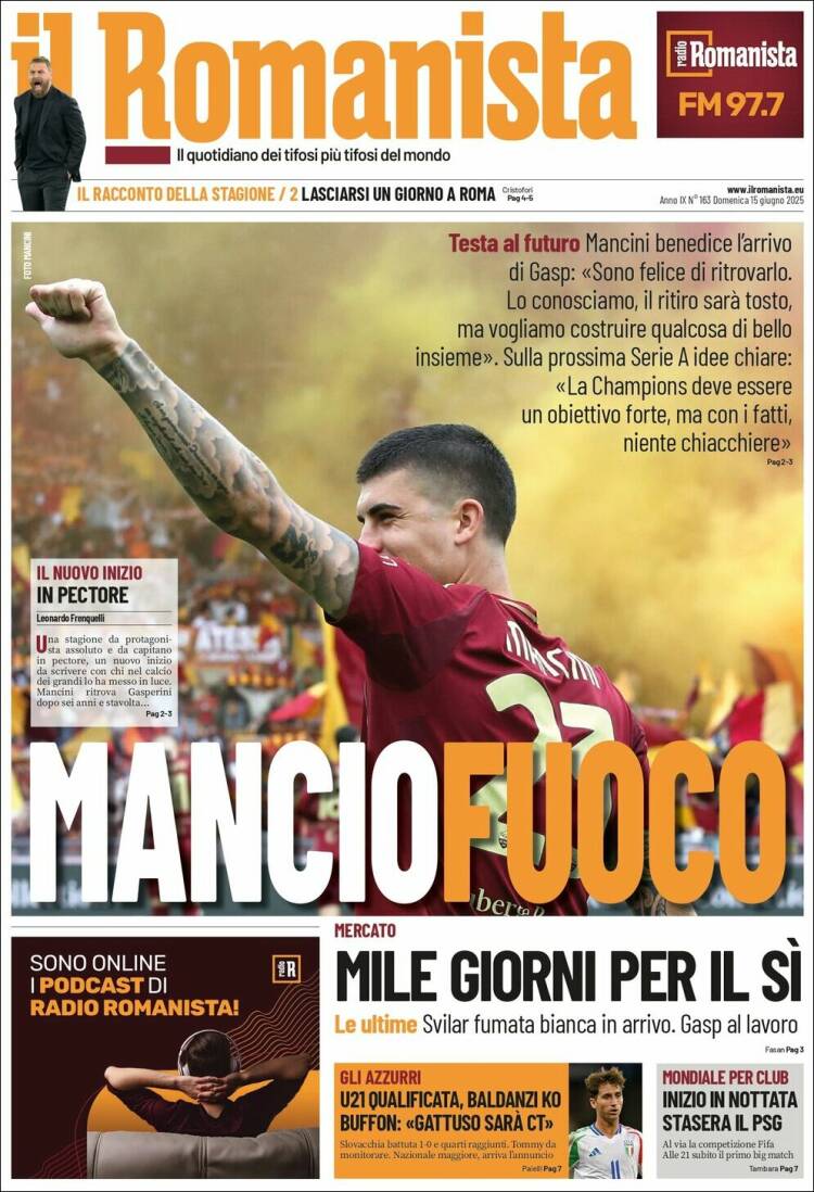 Portada de Romanista (Italia)