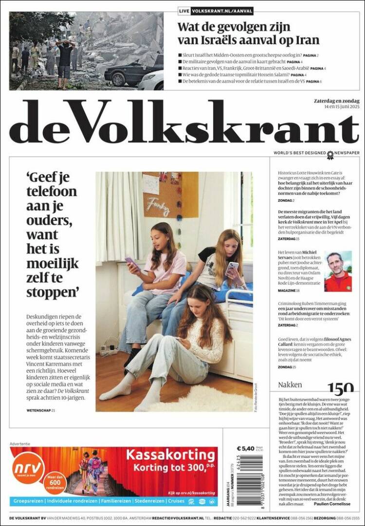 Portada de De Volkskrant (Netherlands)