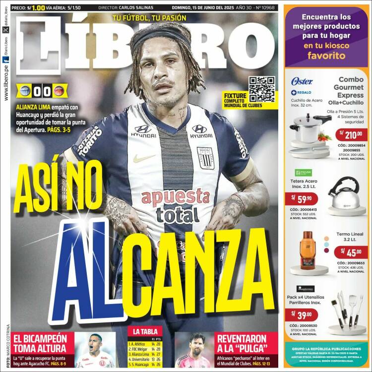 Portada de Líbero (Peru)