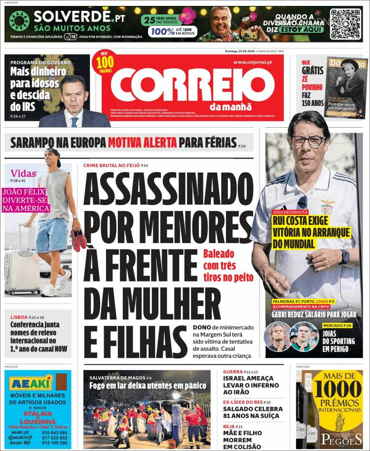 Portada de Correio da Manhã (Portugal)