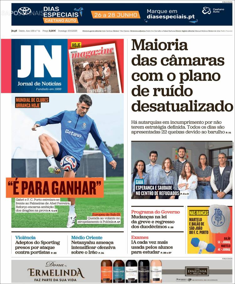 Portada de Jornal de Notícias (Portugal)