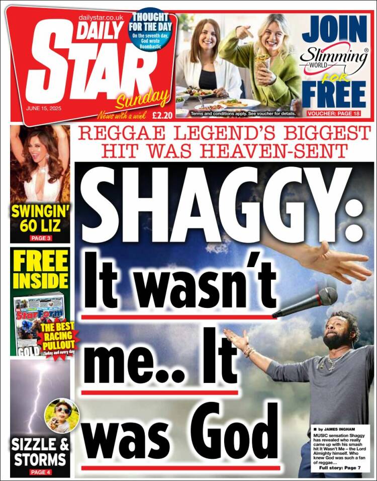Portada de Daily Star (United Kingdom)